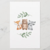 Budget Het is een Girl Baby shower Woodland Greene (Achterkant)