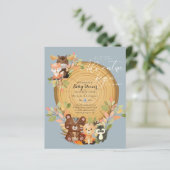 BUDGET Het Is Een Jongen BOSDIEREN Baby Shower (Staand voorkant)