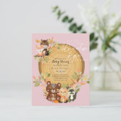 BUDGET Het Is Een Meisje BOSDIEREN Baby Shower (Staand voorkant)