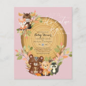 BUDGET Het Is Een Meisje BOSDIEREN Baby Shower (Voorkant)