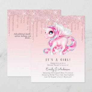 BUDGET Het is een meisje glittery Unicorn Baby sho