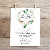 Budget Het is een meisje perzik Baby shower