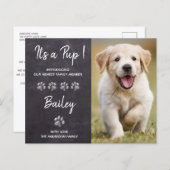 Budget Het is een Pup New Pet Puppy Dog Aankondigi (Voorkant / Achterkant)