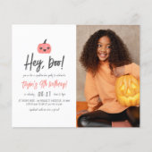 Budget Hey Boo Halloween Boho Girl Birthday Foto (Voorkant)