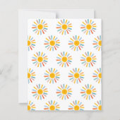 Budget hier komt de Son Baby shower uitnodiging (Achterkant)