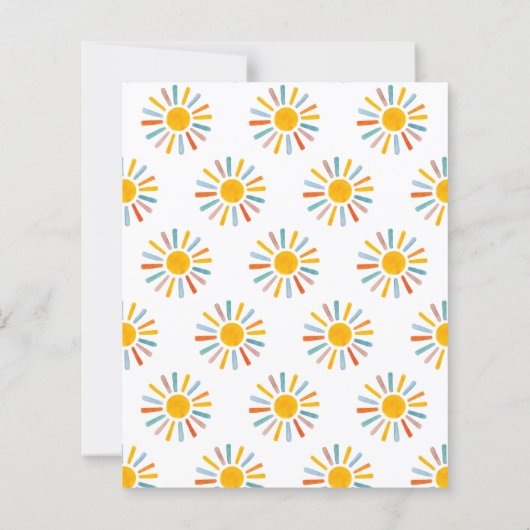 Budget hier komt de Son Baby shower uitnodiging (Achterkant)