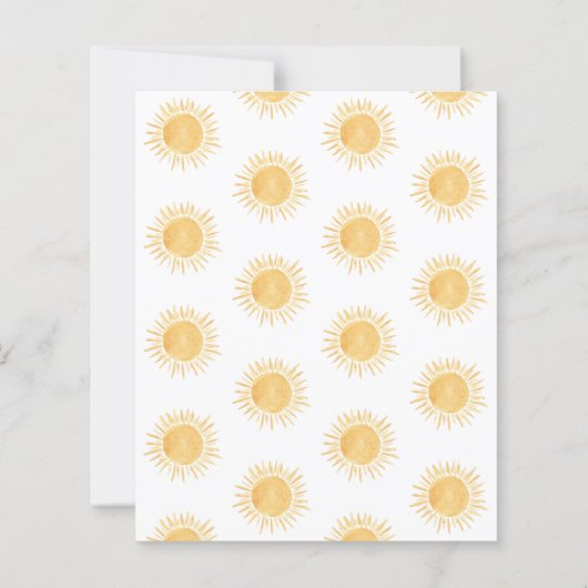 Budget hier komt de Son Baby shower uitnodiging (Achterkant)