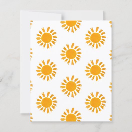 Budget hier komt de Son Baby shower uitnodiging (Achterkant)