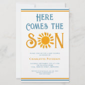 Budget hier komt de Son Baby shower uitnodiging (Voorkant)