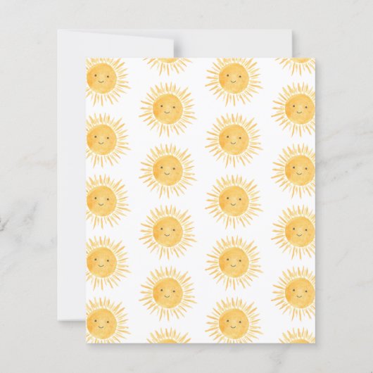 Budget Hier komt de Son Boy Baby shower Uitnodigen (Achterkant)