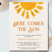 Budget Hier komt de Son Boys Baby shower uitnodige