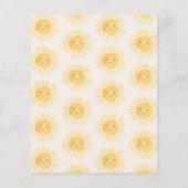 Budget Hier komt de Sun Baby shower Invitation (Achterkant)