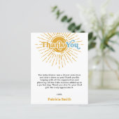 Budget Hier komt de zoon baby shower Dank U (Staand voorkant)