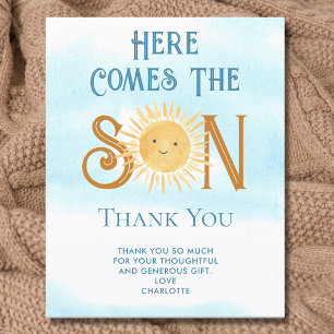 Budget hier komt de zoon Baby shower dank u