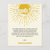 Budget Hier komt de zoon baby shower Dank U (Voorkant)