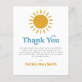 Budget Hier komt de zoon baby shower dank U (Voorkant)