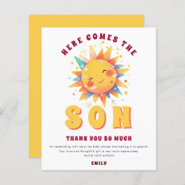 Budget hier komt de zoon Baby shower dank u