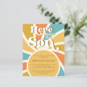 Budget Hier komt de zoon Baby shower uitnodiging (Staand voorkant)