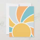 Budget Hier komt de zoon Baby shower uitnodiging (Achterkant)