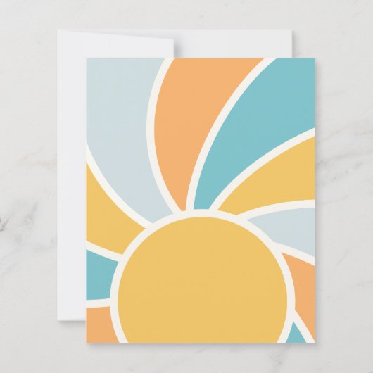 Budget Hier komt de zoon Baby shower uitnodiging (Achterkant)