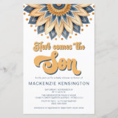 Budget Hier Komt De Zoon Retro Baby Shower (Voorkant)