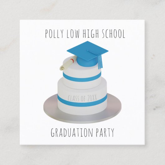 Budget High School afstudeerfeest Mini uitnodiging (Voorkant)