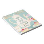 BUDGET High Tea Vrijgezellenfeest nodigt uit Notitieblok (Schuin)