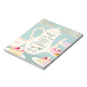 BUDGET High Tea Vrijgezellenfeest nodigt uit Notitieblok (Linkerzijde)