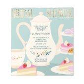 BUDGET High Tea Vrijgezellenfeest nodigt uit Notitieblok (Voorkant)