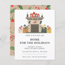 Budget Holiday Fire Place Weve Moved Holiday Kaart