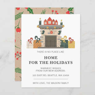 Budget Holiday Fire Place Weve Moved Holiday Kaart