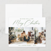 Budget Holiday-fotokaart | Moderne kerst (Voorkant / Achterkant)