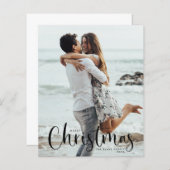 Budget Holiday-fotokaart | Moderne kerst (Voorkant / Achterkant)