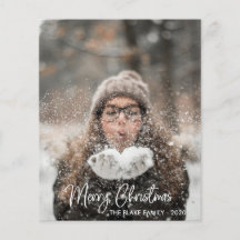 Budget Holiday-fotokaart | Moderne kerst