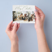 Budget Holiday-fotokaart | Moderne kerst Flyer (Hand)