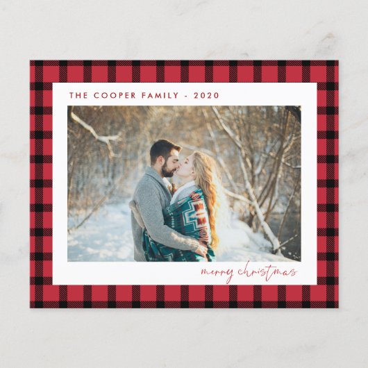 Budget Holiday-fotokaart | Moderne kerst Flyer (Voorkant)