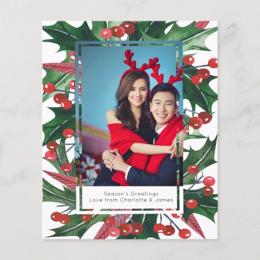 BUDGET Holiday Holly Foto Lijst Persoonlijk (Voorkant)