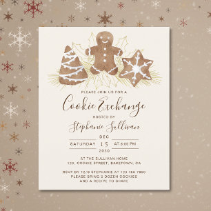 Budget Holiday Kerstkoekjesuitwisseling Uitnodigen