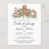 Budget Holiday Kerstkoekjesuitwisseling Uitnodigen (Voorkant)