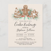 Budget Holiday Kerstkoekjesuitwisseling Uitnodigen (Voorkant)