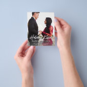 Budget Holiday Kiss Future Mr & Mrs Foto Engaged Flyer (Hand)
