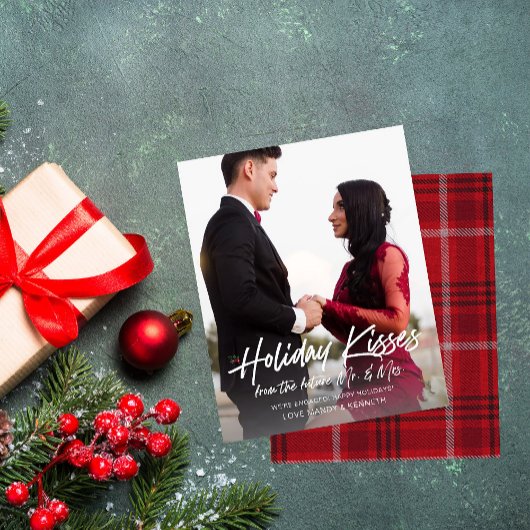 Budget Holiday Kiss Future Mr. & Mrs Photo Engaged