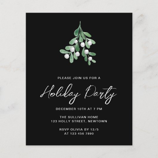 Budget Holiday Party uitnodiging (Voorkant)