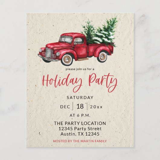 Budget Holiday Truck Holiday Party Flyer (Voorkant)