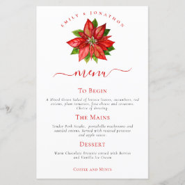Budget Holiday Weddenschap Red Poinsettia Menu