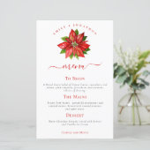 Budget Holiday Weddenschap Red Poinsettia Menu (Staand voorkant)