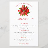 Budget Holiday Weddenschap Red Poinsettia Menu (Voorkant)