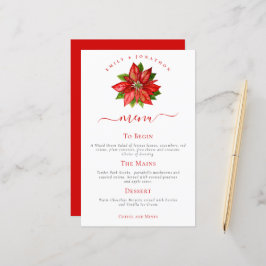 Budget Holiday Weddenschap Red Poinsettia Menu