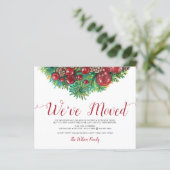 Budget Holly Berries Pine Cone Holiday Kaart (Staand voorkant)