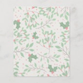 Budget Holly Berry-kerstfotokaart (Achterkant)